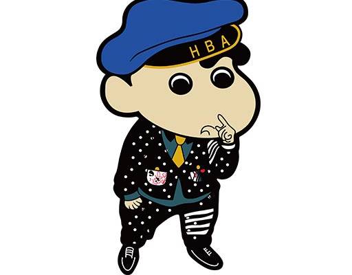 蜡笔小新矢量图案卡通人物矢量动画片图案クレヨンしんちゃん戴帽子的卡通人物