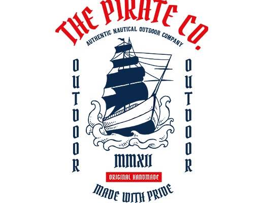 海洋船矢量帆船图案英文字母矢量卡通男装印花素材