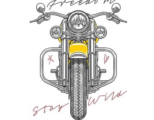 摩托车矢量手绘模特车机车矢量图案交通工具