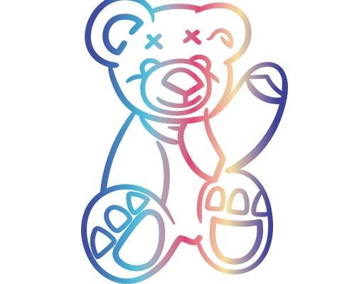 卡通围巾熊矢量手绘小熊矢量可爱小熊彩色小熊图案