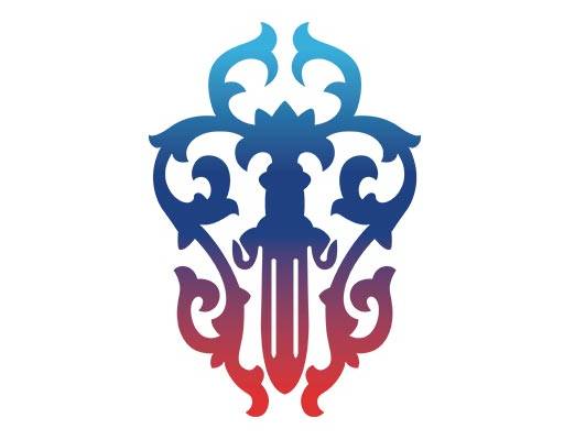 品牌logo矢量素材炫彩图案宝剑矢量男装印花图案