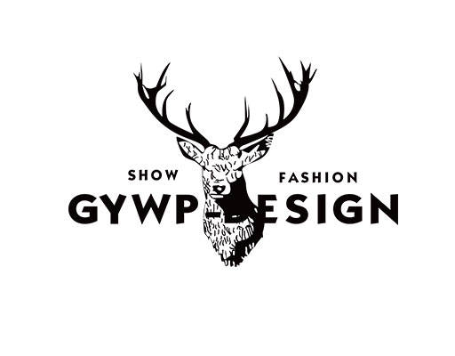 鹿头矢量英文字母矢量黑色鹿头像男装动物印花素材