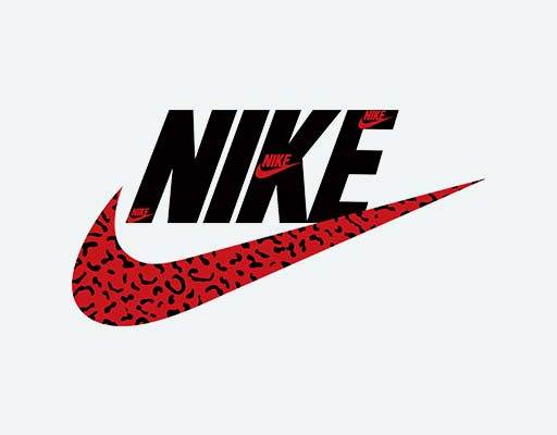 豹纹耐克矢量英文字母勾图案品牌logo矢量高清