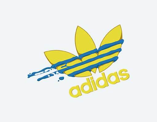 adidas标志矢量阿迪印花字母图案涂鸦阿迪图案泼墨logo矢量