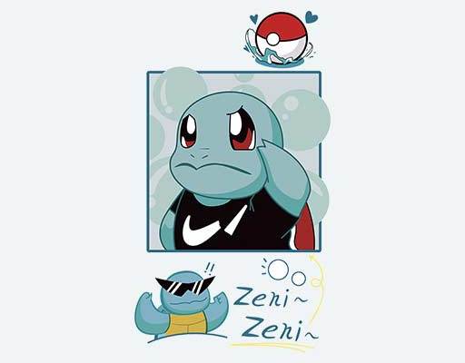 卡通皮卡丘矢量印花字母矢量ピカチュウ Pikachu卡通动物乌龟矢量