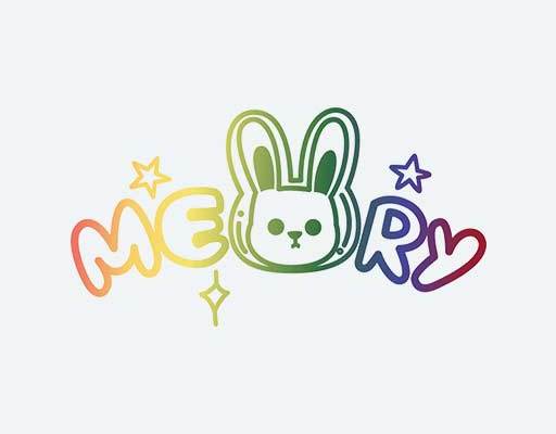 卡通兔子矢量炫彩兔子矢量素材线条矢量