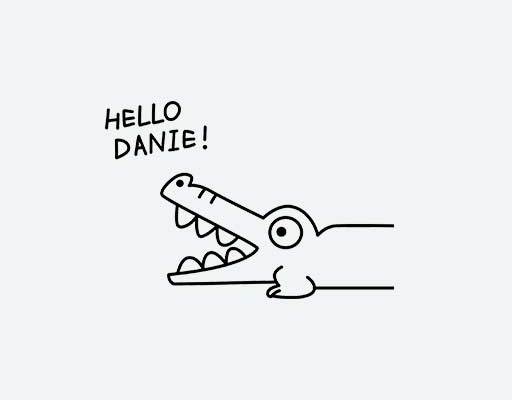 半截的鳄鱼矢量素材卡通动物矢量情侣装图案鳄鱼线条简笔画