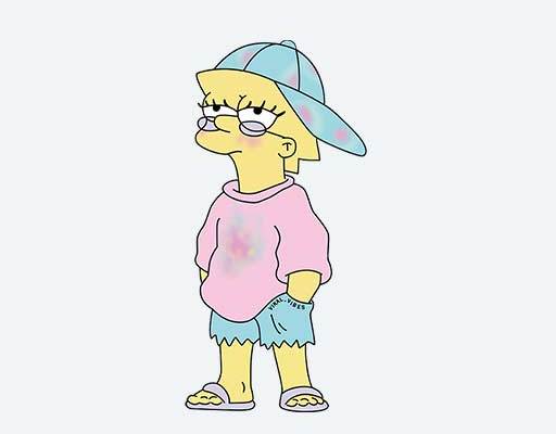 辛普森一家矢量卡通动画人物矢量The Simpsons卡通小男孩矢量戴帽子的男孩矢量