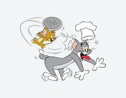 卡通猫咪矢量可爱动物矢量tom和jerry矢量迪士尼动画矢量猫和老鼠矢量图案