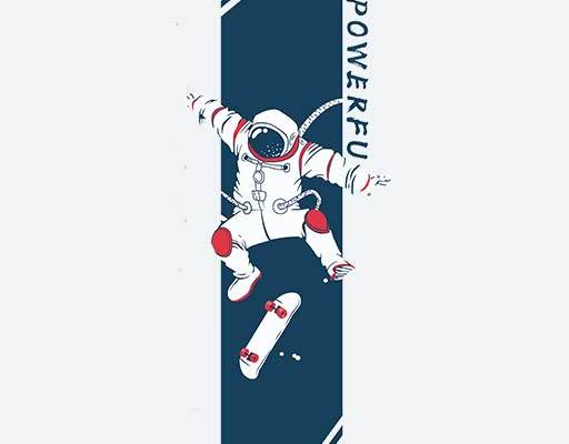 宇航员矢量滑板宇航员英文字母矢量方形图案手绘宇航员卡通图案