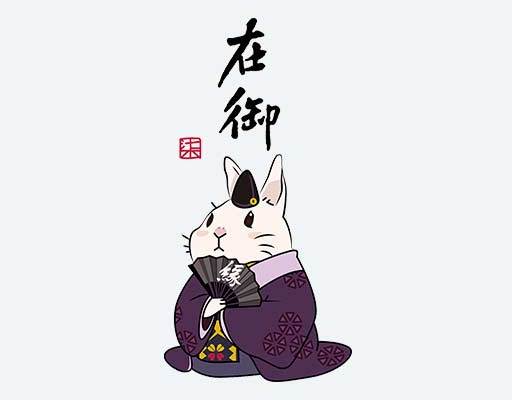 情侣装兔子矢量在御中文字手绘简笔兔子矢量可爱卡通动物矢量手稿