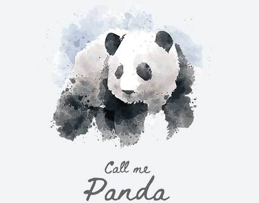 水彩熊猫矢量卡通图案卡通熊猫矢量动物素材中国国宝矢量pand