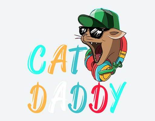 戴帽子的猫音乐猫咪耳机戴墨镜猫卡通动物猫矢量英文字母