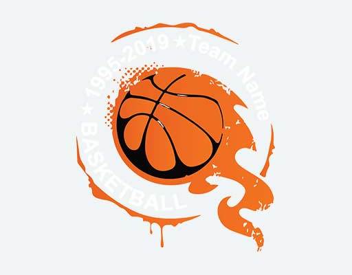 篮球矢量素材英文字母矢量卡通篮球火白色英文字母破碎篮球