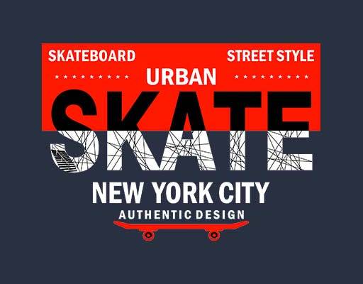 英文字母矢量素材线条矢量滑板剪影skate