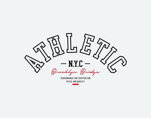 英文字母矢量素材athletic男装印花图案男装素材简约字母图案