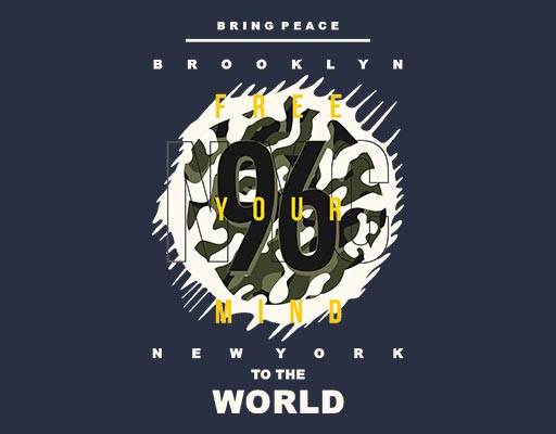 迷彩矢量素材英文字母数字矢量男装印花图案