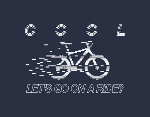 自行车矢量素材手绘自行车线条自行车英文字母图案