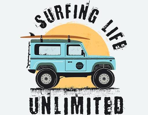 汽车矢量素材卡通吉普矢量图案英文字母夏日图案越野车吉普车矢量