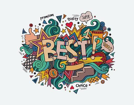 班服图案best彩色几何图案矢量卡通几何图形