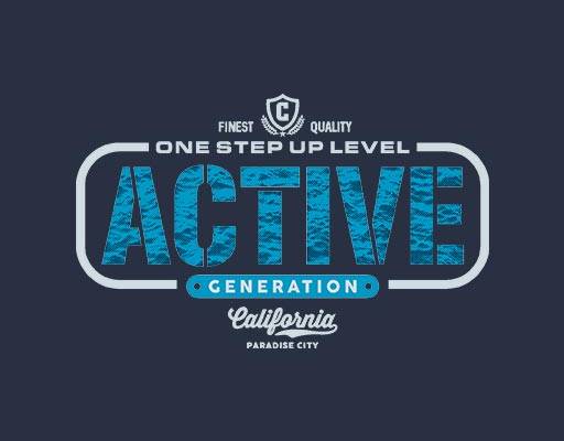 英文字母矢量ACTIVE男装英文字母图案简约图案