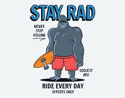 大猩猩矢量猴子动物拿滑板的动物戴眼镜的猩猩