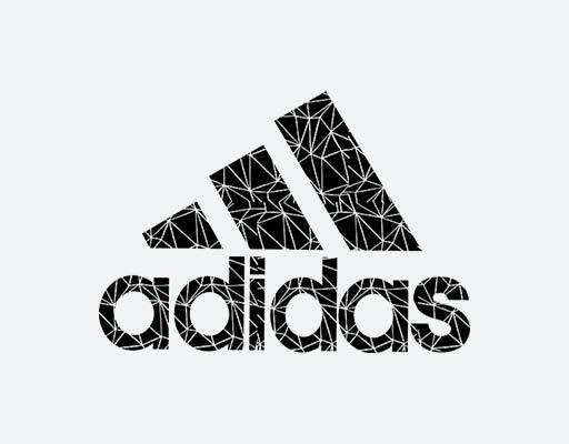 阿迪达斯adidas标志矢量线条破碎图案英文字母品牌logo