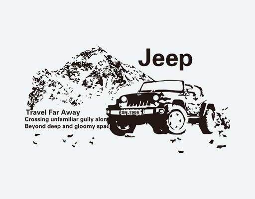英文字母矢量山峰矢量汽车矢量jeep文字矢量破碎汽车吉普车