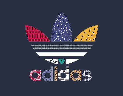 阿迪达斯adidas标志矢量英文字母彩色阿迪logo矢量