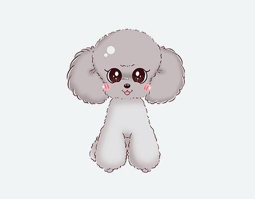 卡通小狗矢量手绘简约小狗毛绒玩具矢量手绘狗