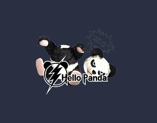 断头的熊猫玩具矢量英文字母hello pand 熊猫公仔矢量断头玩具