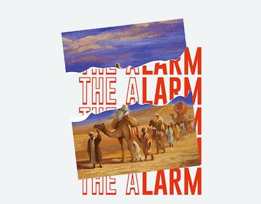 人物风景矢量骆驼矢量西域风情矢量英文字母图案油画矢量图案沙漠图案