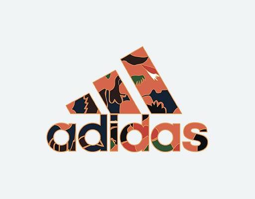 彩色阿迪达斯adidas标志矢量花色标志欧美品牌logo