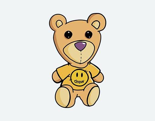 卡通小熊矢量drew微笑图案棕色小熊可爱小熊手绘小熊矢量