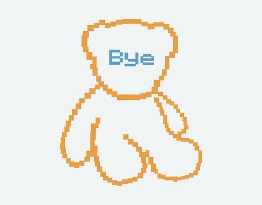 卡通小熊矢量马赛克小熊英文字母矢量小熊线条剪影矢量