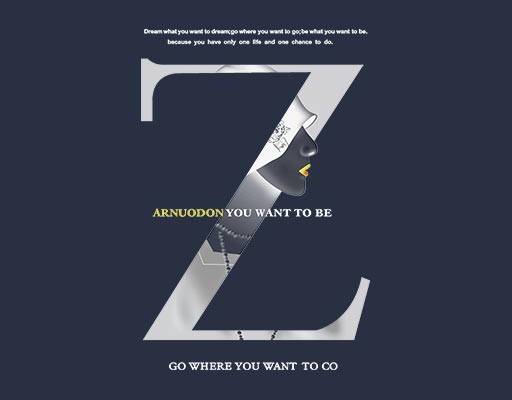 大字母Z矢量女孩矢量图案英文字母矢量卡通人物黑白人物头像女孩