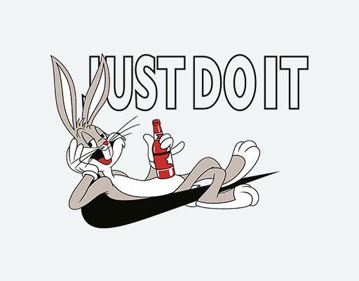 兔子矢量耐克矢量图案兔八哥矢量图案just do it 矢量图案可爱动物矢量喝酒的兔八哥