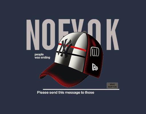 卡通帽子矢量手绘帽子英文字母矢量图案NY帽子图案