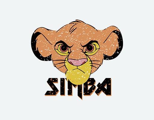 卡通狮子头像幸巴矢量图案手绘动物头像老虎头像破碎动物头像矢量