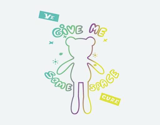 卡通小熊矢量炫彩小熊矢量图案英文字母矢量小熊线条简笔画矢量刻字膜矢量图案