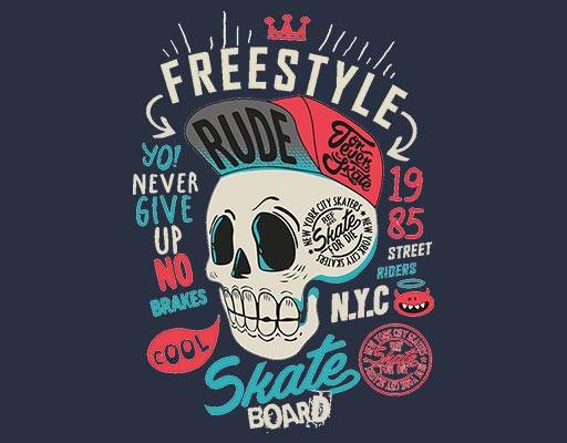 骷颅头矢量卡通英文字母矢量戴帽子的骷颅头恐怖图案头骨图案英文字母