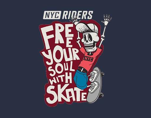 卡通骷颅头矢量滑板骷髅头运动骷髅矢量英文字母卡通