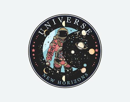 宇航员矢量图案卡通人物矢量星球矢量卡通月球矢量英文字母矢量