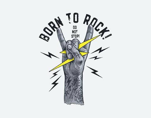 音乐手势矢量纹身手臂闪电图案手绘手臂英文字母矢量摇滚手势