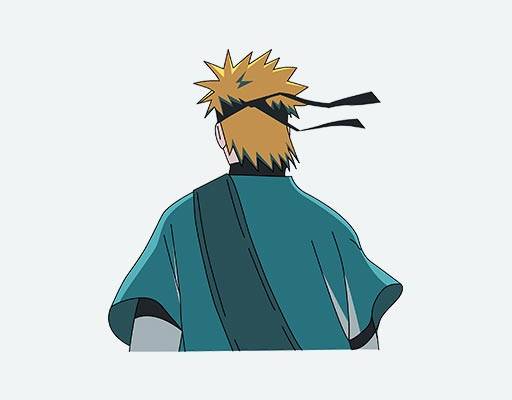 火影背影矢量卡通男孩背影矢量手绘男孩人物矢量火影忍者矢量