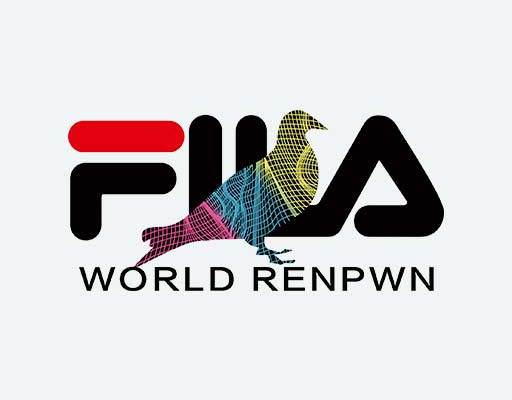 彩色鸽子卡通动物鸽子剪影图案斐乐logo图案彩色线条鸽子