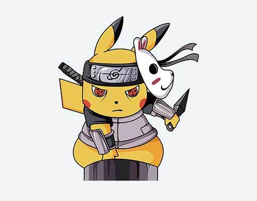 卡通皮卡丘矢量手绘卡通矢量巫师卡通动物日本动画片