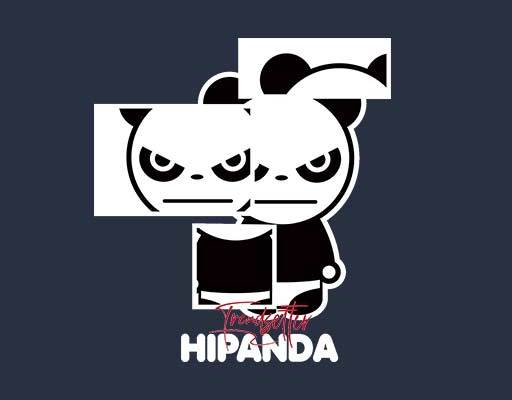 卡通熊猫矢量手绘卡通动物hipand