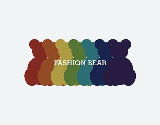 卡通小熊矢量小熊剪影矢量英文字母矢量彩色小熊剪影