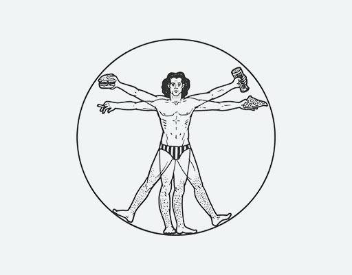 人物素描矢量男人手绘矢量圆形矢量人物男人人体矢量